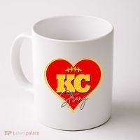Kansas City Strong Football Heart Awareness Coffee Mug thumb 0