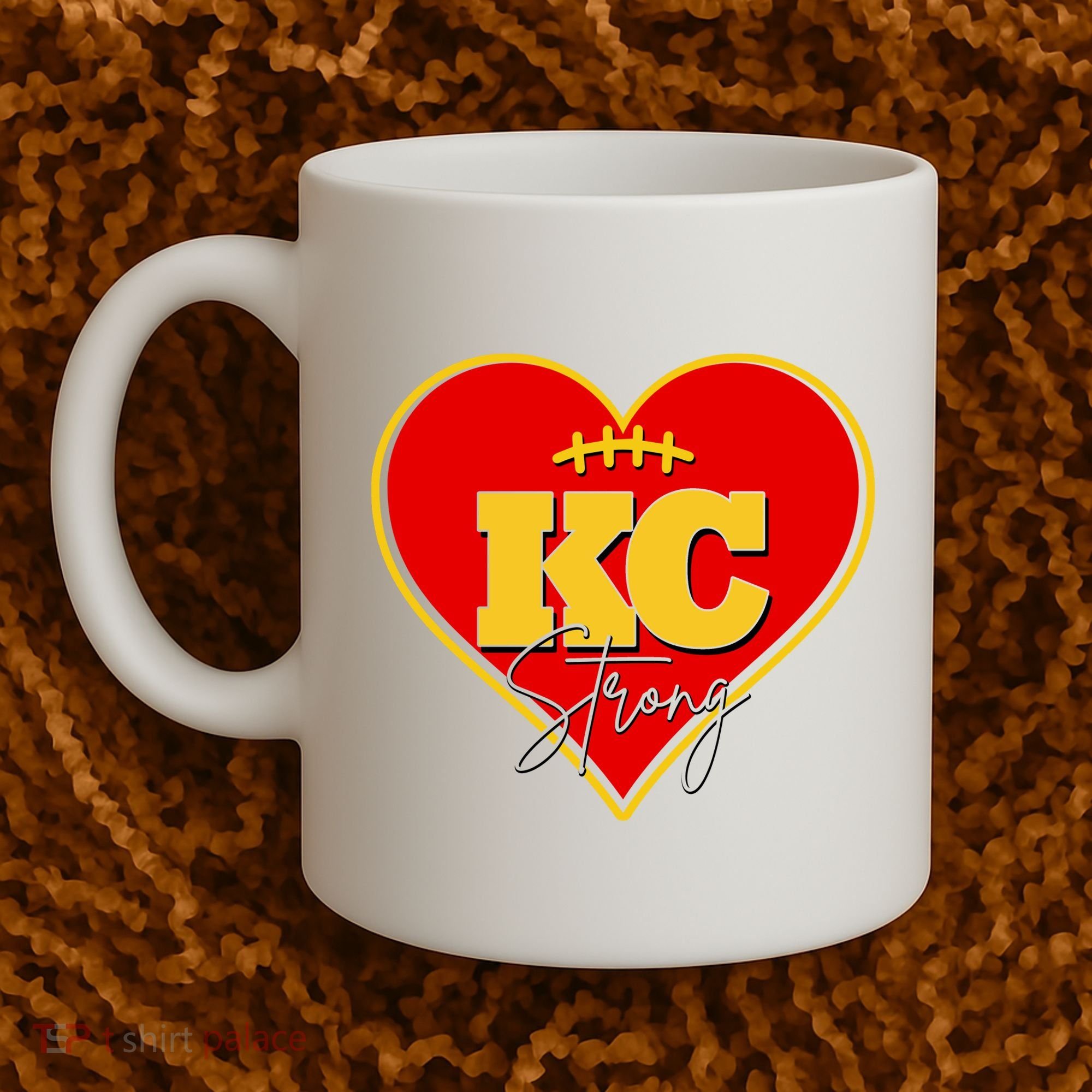 Kansas City Strong Football Heart Awareness Coffee Mug