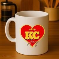 Kansas City Strong Football Heart Awareness Coffee Mug thumb 4