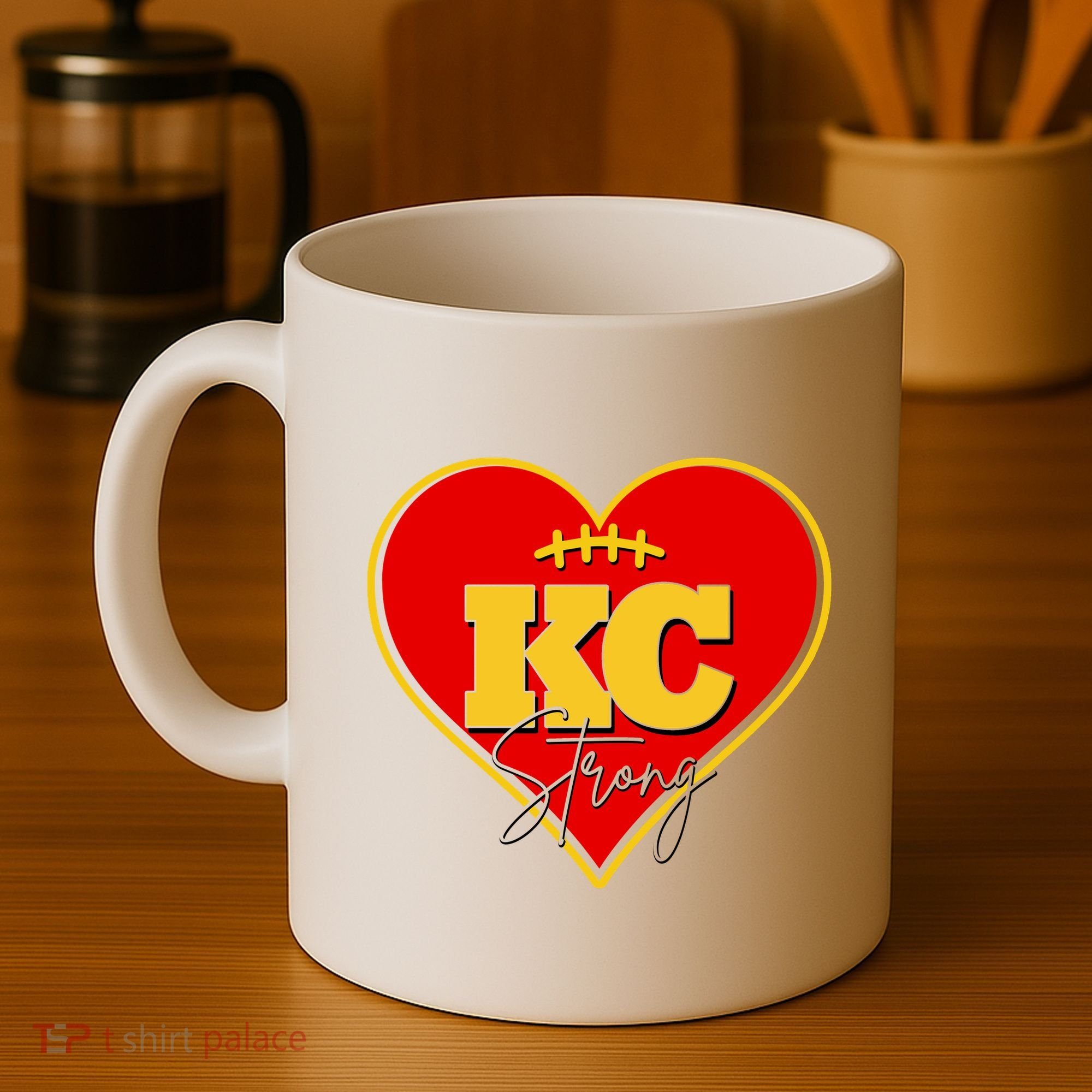 Kansas City Strong Football Heart Awareness Coffee Mug