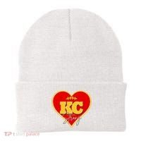 Kansas City Strong Football Heart Awareness Beanie thumb 0