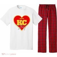 Kansas City Strong Football Heart Awareness Pajama Set thumb 0