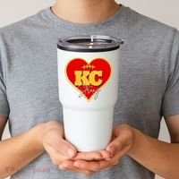 Kansas City Strong Football Heart Awareness Tumbler thumb 2