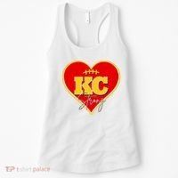 Kansas City Strong Football Heart Awareness Women's Tank Top thumb 0