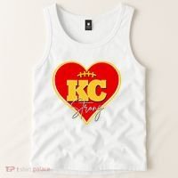 Kansas City Strong Football Heart Awareness Tank Top thumb 2