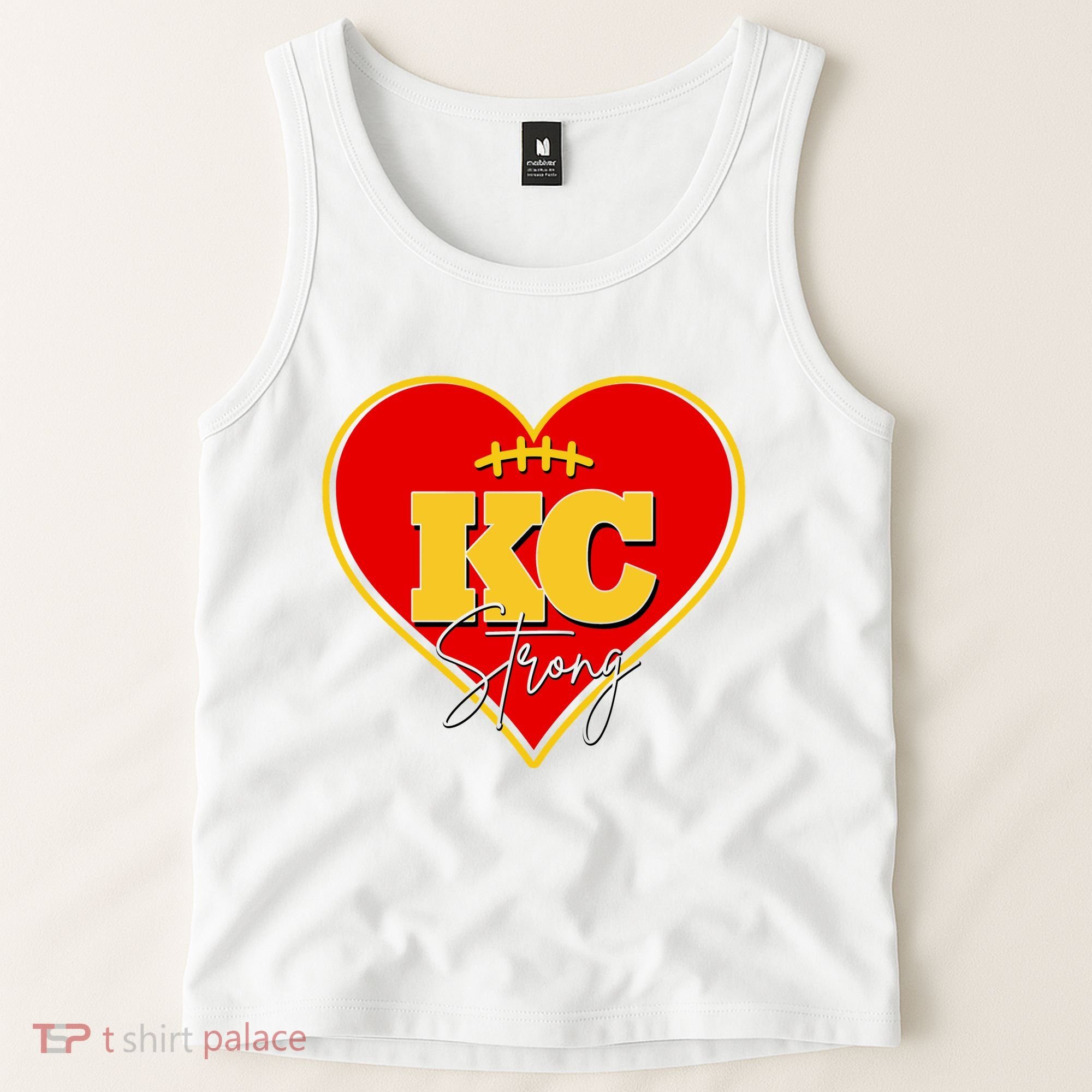 Kansas City Strong Football Heart Awareness Tank Top