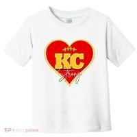 Kansas City Strong Football Heart Awareness Toddler T-Shirt thumb 0