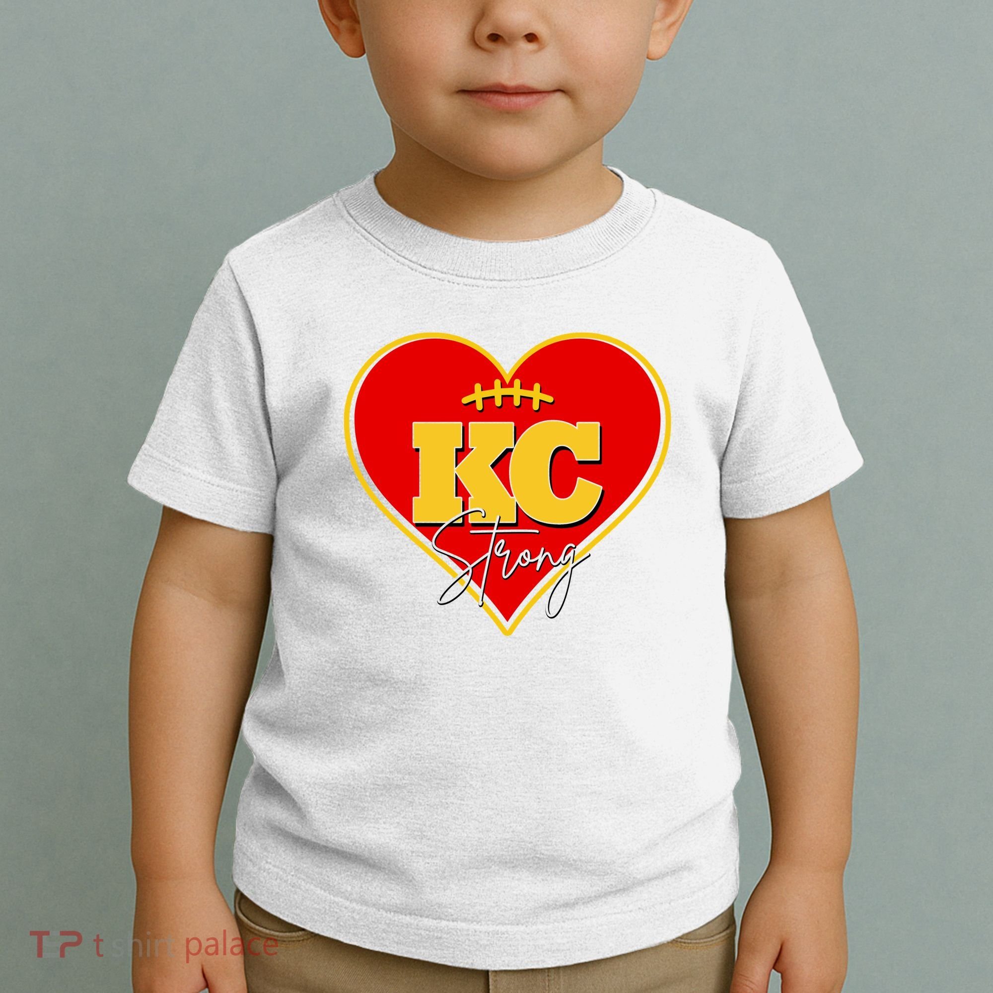 Kansas City Strong Football Heart Awareness Toddler T-Shirt