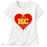 Kansas City Strong Football Heart Awareness Women's T-Shirt thumb 0