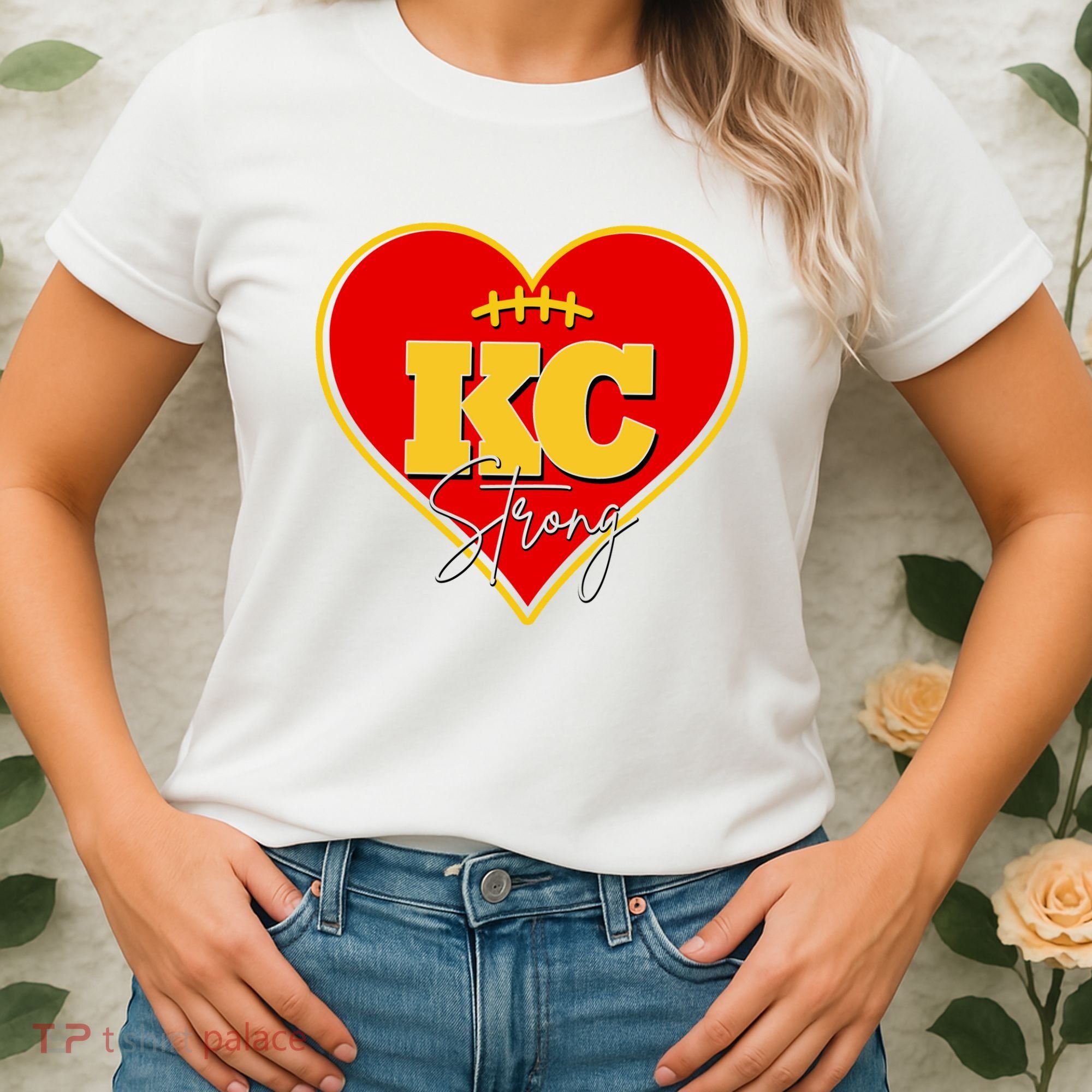 Kansas City Strong Football Heart Awareness Women's T-Shirt
