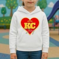 Kansas City Strong Football Heart Awareness Kids Hoodie thumb 3