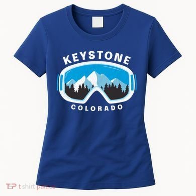 Keystone Colorado Ski Snowboard Goggles Snow Mountain Funny Gift Women's T-Shirt