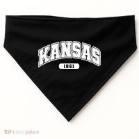 Kansas Collegiate Style 1861 USA-Made Doggie Bandana thumb 0