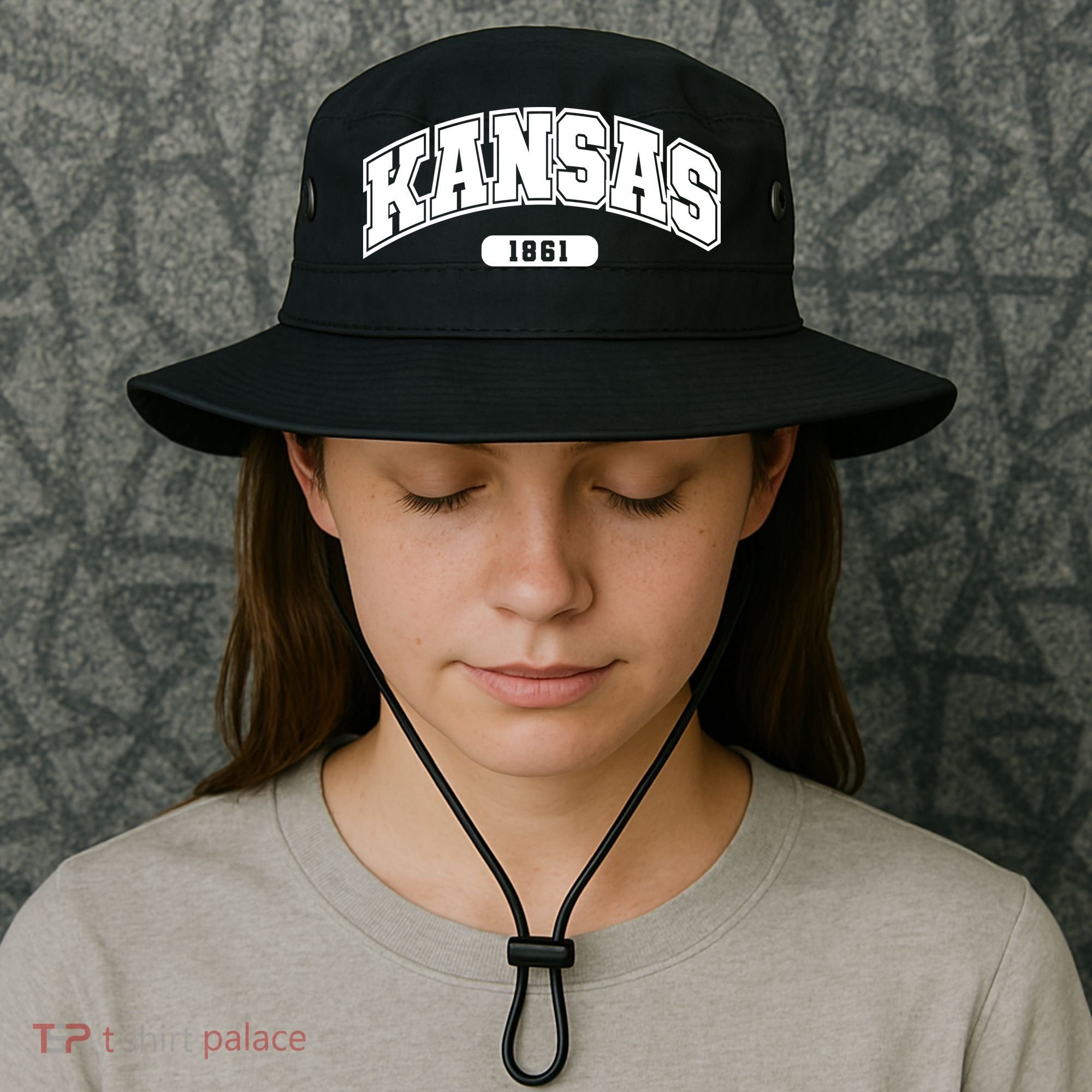Kansas Collegiate Style 1861 Bucket Hat