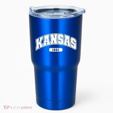 Kansas Collegiate Style 1861 Tumbler