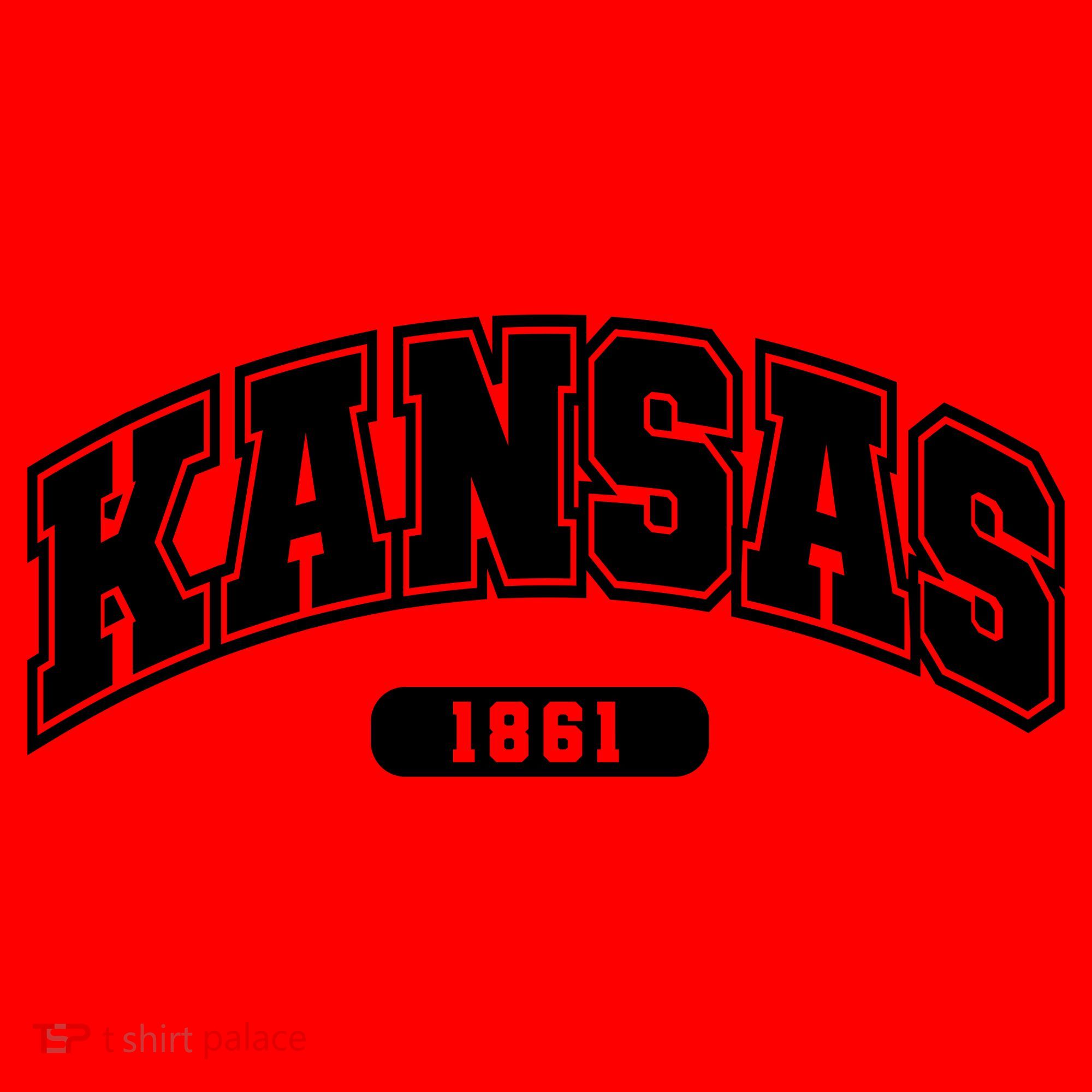 Kansas Collegiate Style 1861 Santa Hat