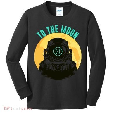 Kaspa Crypto To The Moon Crypto Kaspa Mining Kaspa Crypto Miner Crypto Bullrun Kids Long Sleeve Shirt