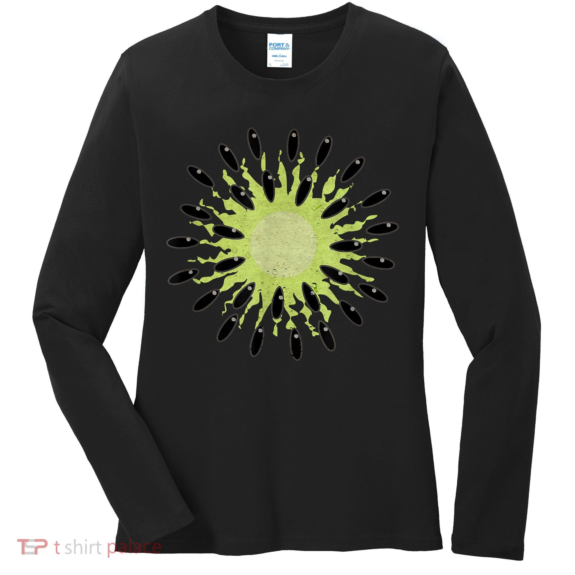 Kiwi Costume Tropical Fruit Lazy Halloween Costume Women's Long Sleeve Shirt