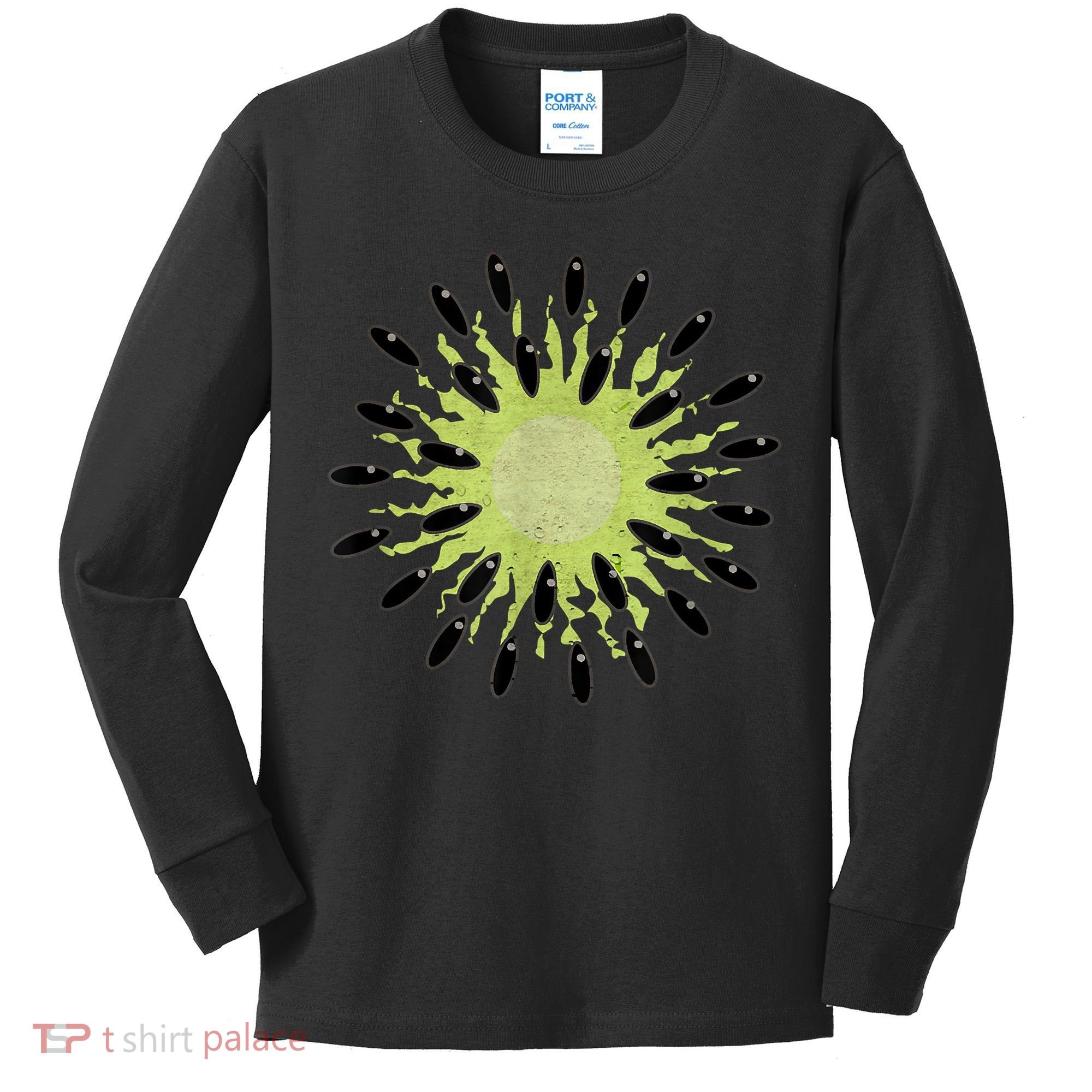Kiwi Costume Tropical Fruit Lazy Halloween Costume Kids Long Sleeve Shirt