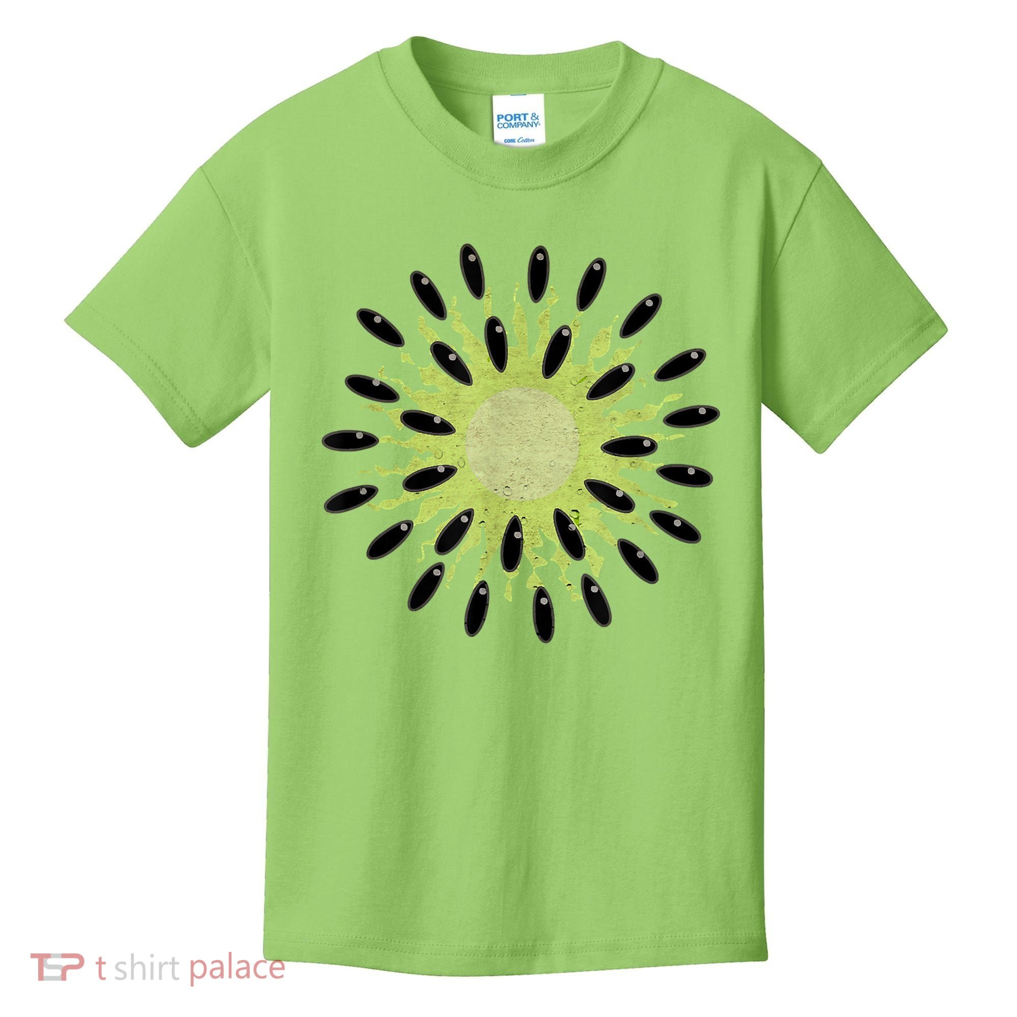 Kiwi Costume Tropical Fruit Lazy Halloween Costume Kids T-Shirt