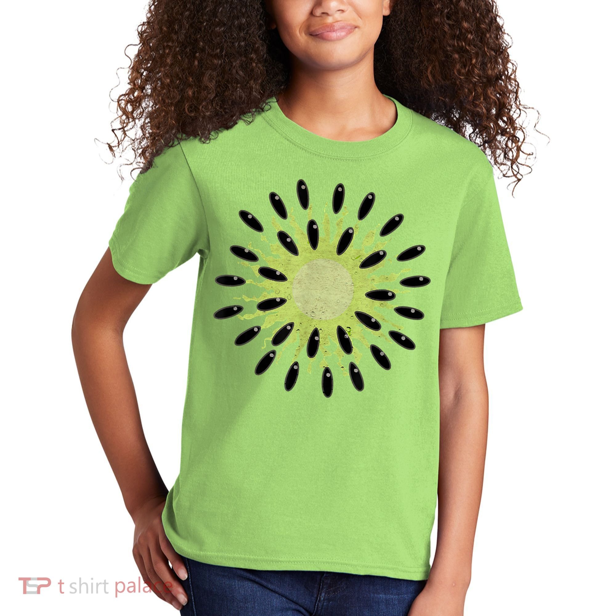 Kiwi Costume Tropical Fruit Lazy Halloween Costume Kids T-Shirt