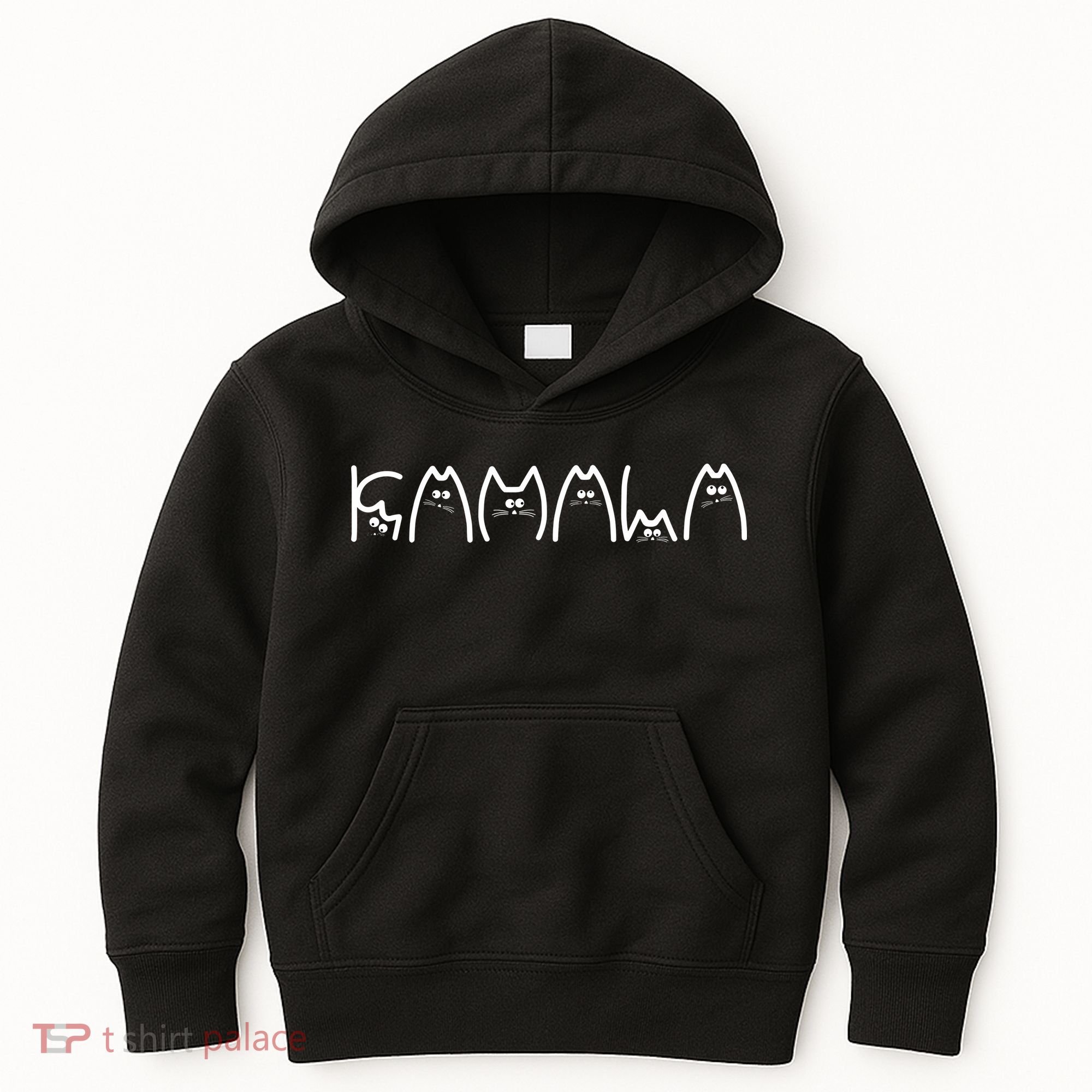 Kamala Cat Typography Alphabet Cats For Kamala Harris 2024 Kids Hoodie