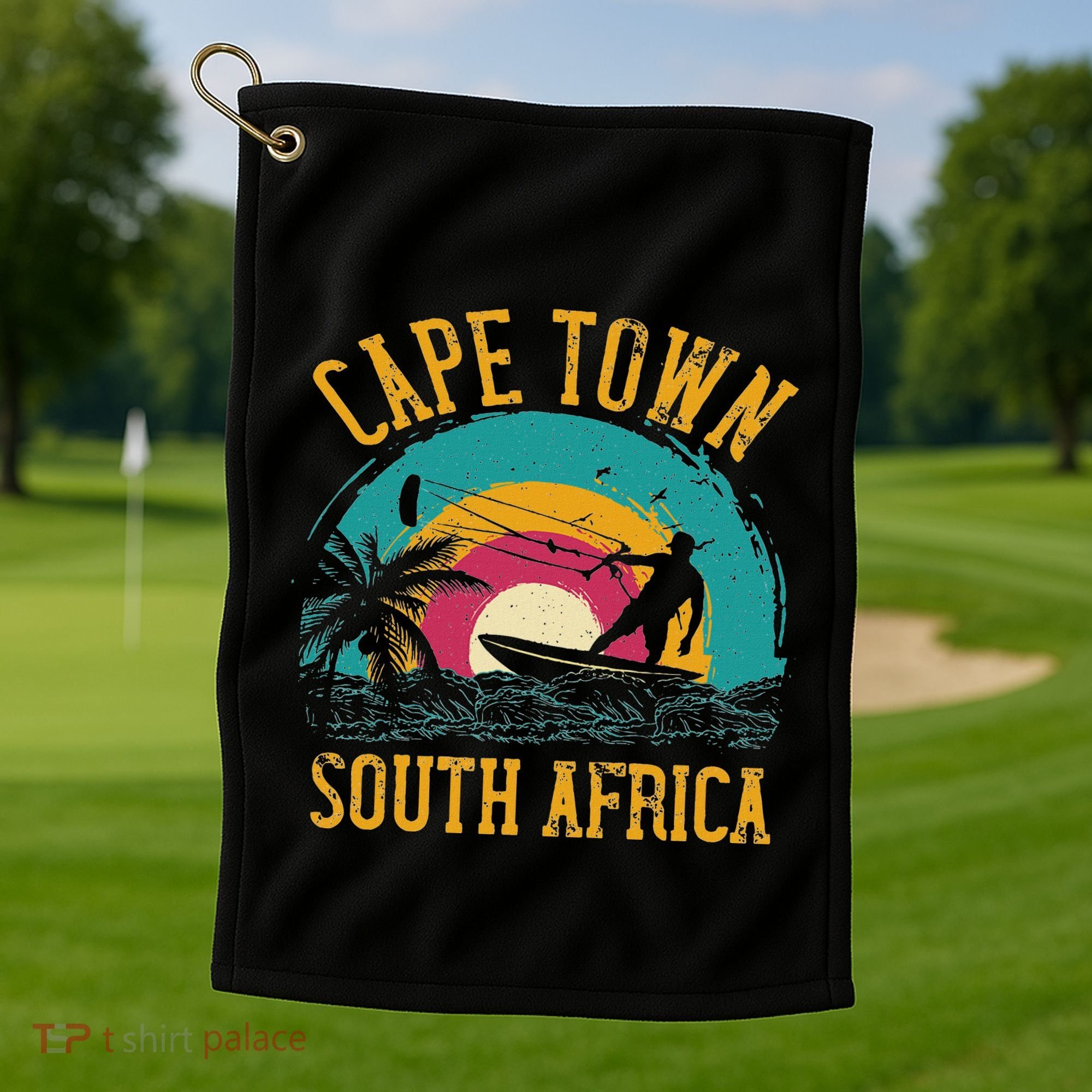 Kitesurfing Cape Town South Africa Golf Towel