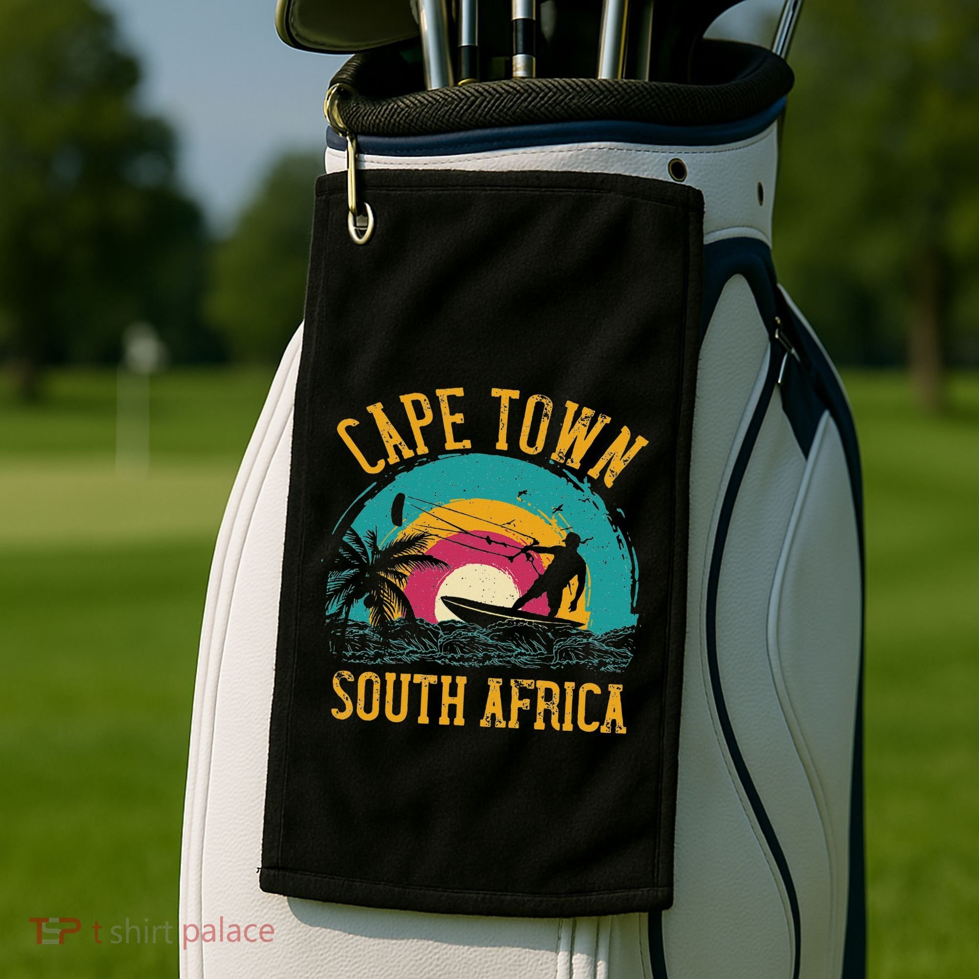 Kitesurfing Cape Town South Africa Golf Towel