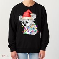 Koala Christmas Tree Light Tangled Pajama Xmas Graphic Great Gift Women's Sweatshirt thumb 0