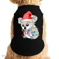 Koala Christmas Tree Light Tangled Pajama Xmas Graphic Great Gift Doggie Tank thumb 0