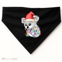 Koala Christmas Tree Light Tangled Pajama Xmas Graphic Great Gift USA-Made Doggie Bandana thumb 0