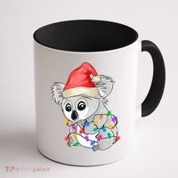 Koala Christmas Tree Light Tangled Pajama Xmas Graphic Great Gift Coffee Mug thumb 1