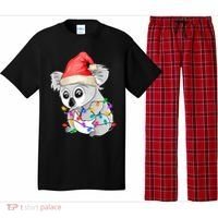 Koala Christmas Tree Light Tangled Pajama Xmas Graphic Great Gift Pajama Set thumb 0