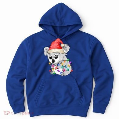 Koala Christmas Tree Light Tangled Pajama Xmas Graphic Great Gift Hoodie