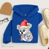 Koala Christmas Tree Light Tangled Pajama Xmas Graphic Great Gift Hoodie thumb 4