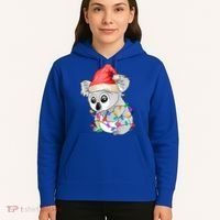 Koala Christmas Tree Light Tangled Pajama Xmas Graphic Great Gift Hoodie thumb 5