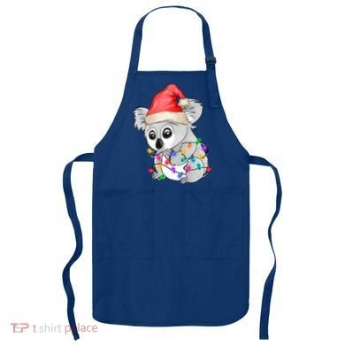 Koala Christmas Tree Light Tangled Pajama Xmas Graphic Great Gift Apron