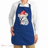 Koala Christmas Tree Light Tangled Pajama Xmas Graphic Great Gift Apron thumb 2