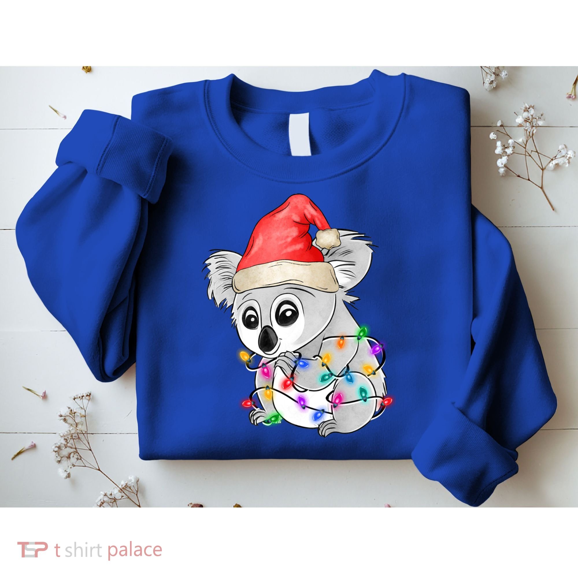 Koala Christmas Tree Light Tangled Pajama Xmas Graphic Great Gift Sweatshirt