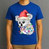 Koala Christmas Tree Light Tangled Pajama Xmas Graphic Great Gift T-Shirt thumb 3