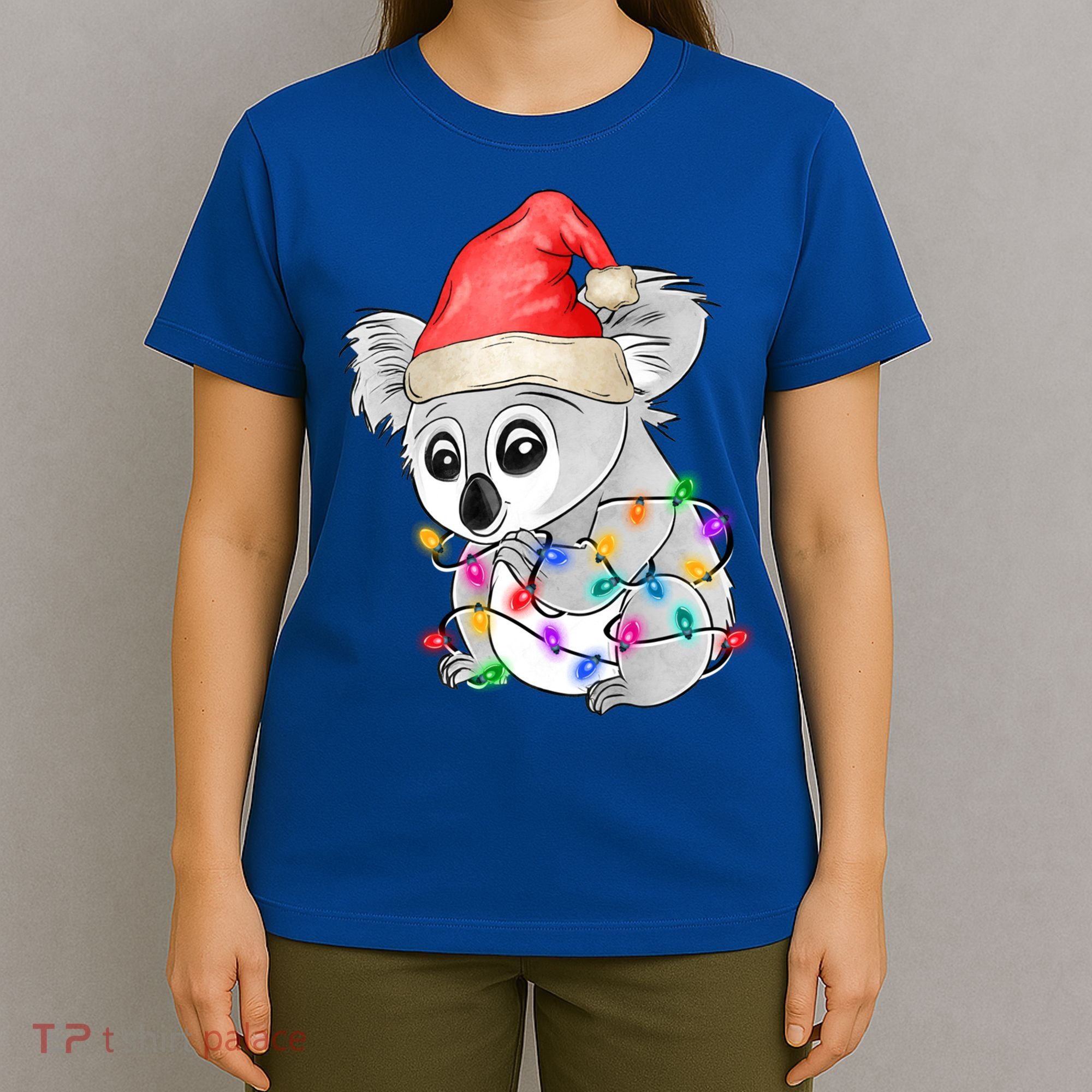 Koala Christmas Tree Light Tangled Pajama Xmas Graphic Great Gift T-Shirt