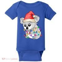 Koala Christmas Tree Light Tangled Pajama Xmas Graphic Great Gift Baby Bodysuit thumb 0