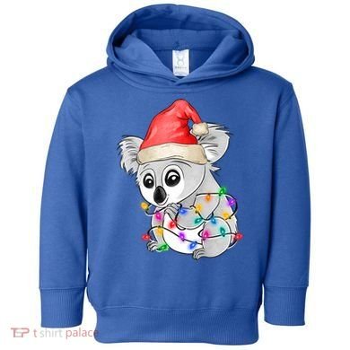 Koala Christmas Tree Light Tangled Pajama Xmas Graphic Great Gift Toddler Hoodie