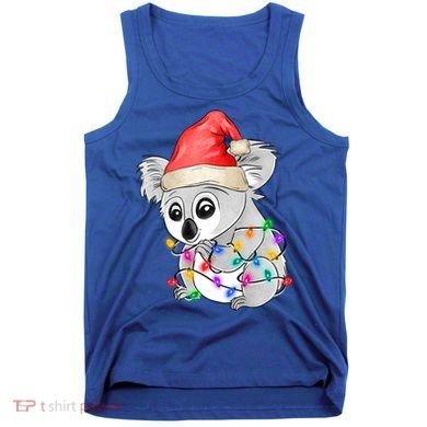 Koala Christmas Tree Light Tangled Pajama Xmas Graphic Great Gift Tank Top