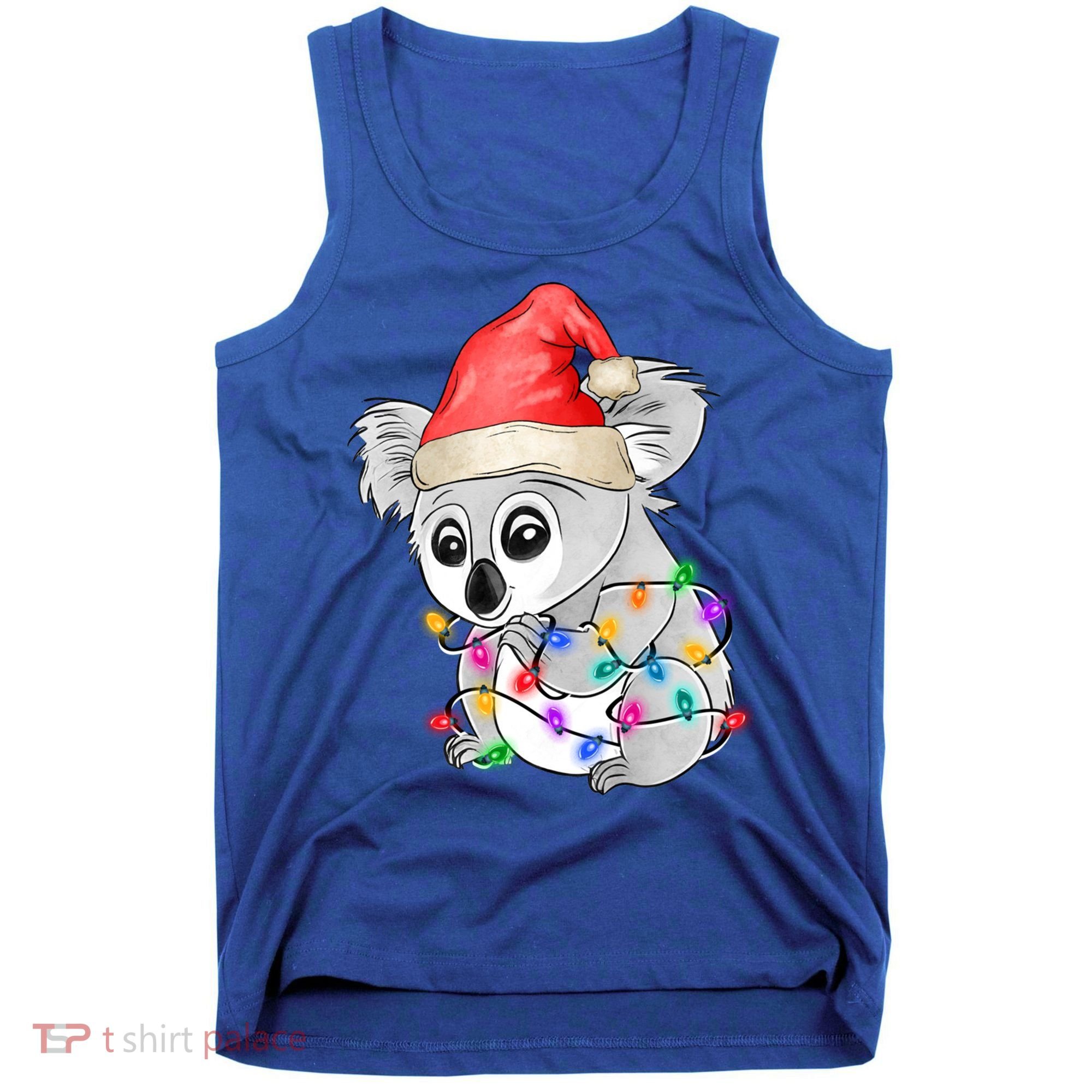 Koala Christmas Tree Light Tangled Pajama Xmas Graphic Great Gift Tank Top