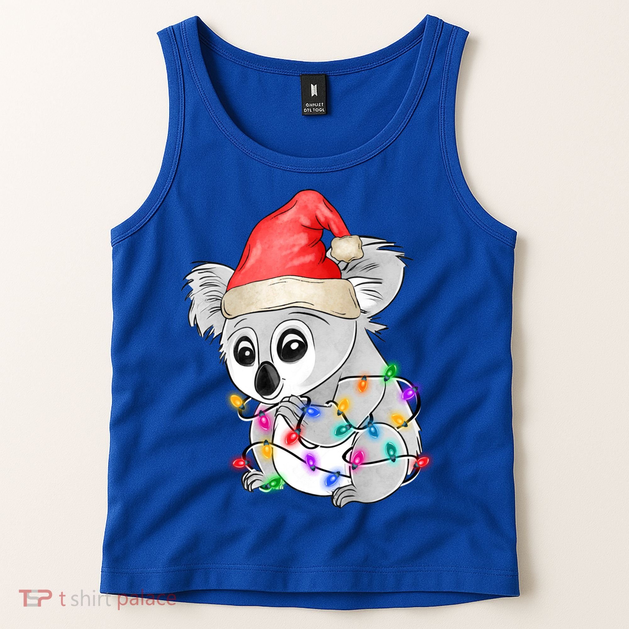 Koala Christmas Tree Light Tangled Pajama Xmas Graphic Great Gift Tank Top