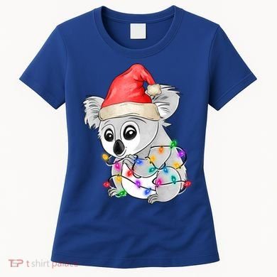Koala Christmas Tree Light Tangled Pajama Xmas Graphic Great Gift Women's T-Shirt