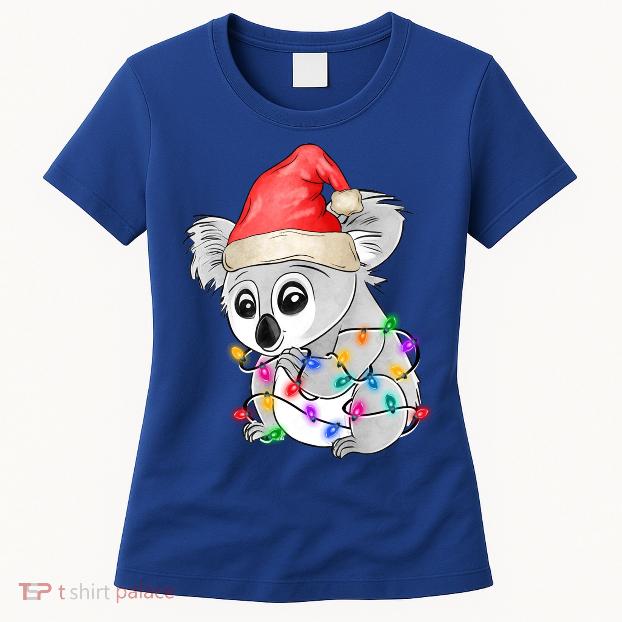 Koala Christmas Tree Light Tangled Pajama Xmas Graphic Great Gift Women's T-Shirt