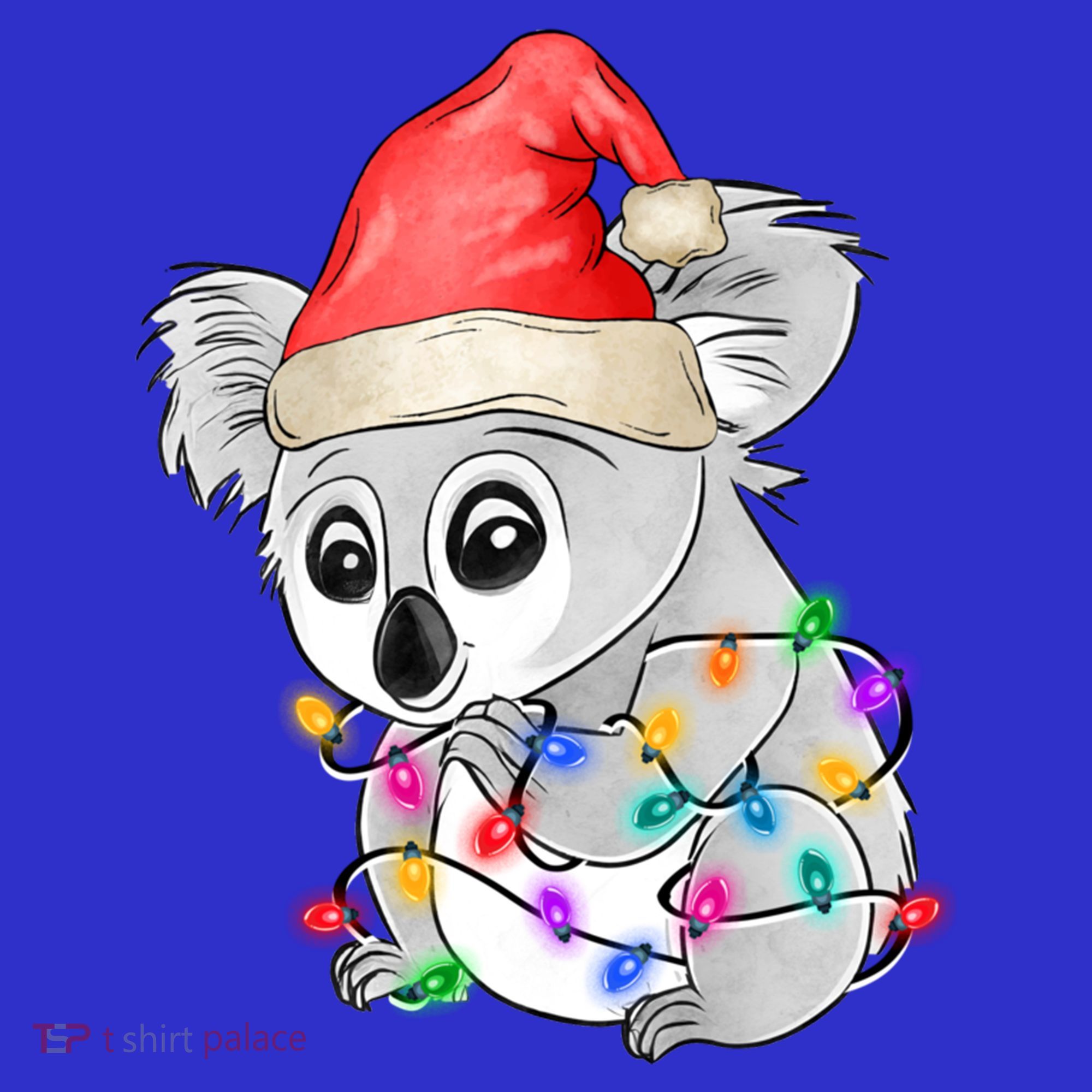 Koala Christmas Tree Light Tangled Pajama Xmas Graphic Great Gift Kids Sweatshirt