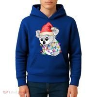Koala Christmas Tree Light Tangled Pajama Xmas Graphic Great Gift Kids Hoodie thumb 4